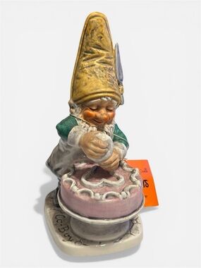 Goebel Vintage 1972 Co-Boy Gnome Figurine  "Candy the Confectioner Cake Baker"